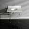 Fauceture 30" x 22" Carrara Marble Vanity Top with Clear Acrylic Console Legs, Carrara Marble/Polished Nickel KVPB3030MA6 - alternate 2